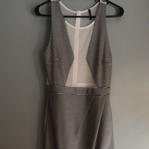Mesh black stripe dress.